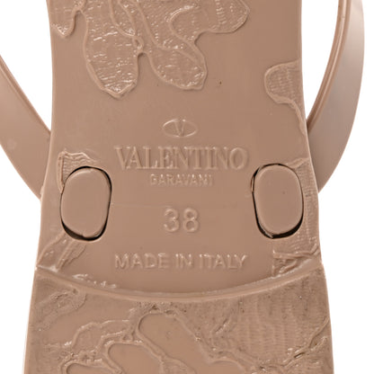Valentino Garavani PVC Jelly Rockstud Bow Thong Sandals 38 Poudre 6 of 9