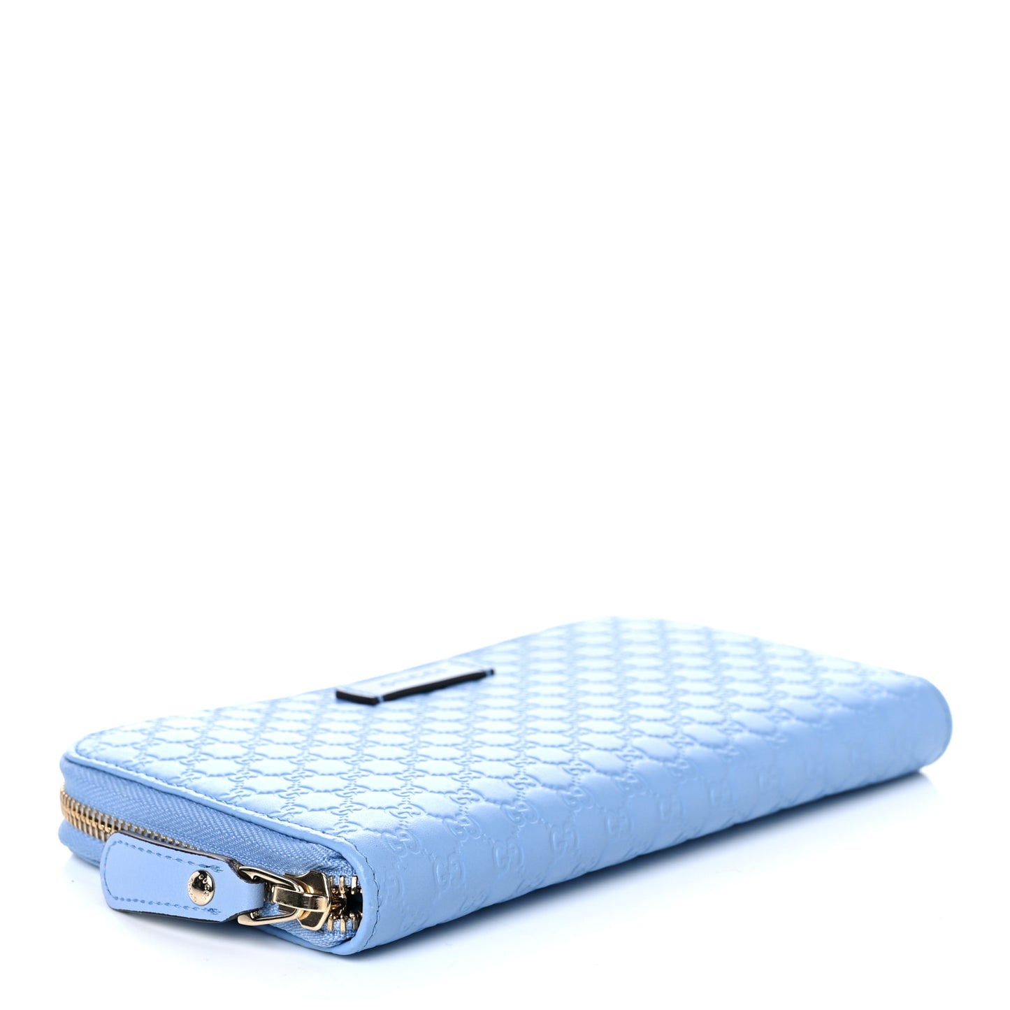 Microguccissima Zip Around Wallet Mineral Blue