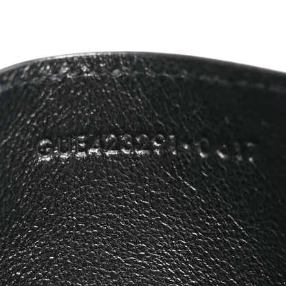 Saint Laurent Grain De Poudre Matelasse Chevron Monogram Credit Card Case Black 7 of 8