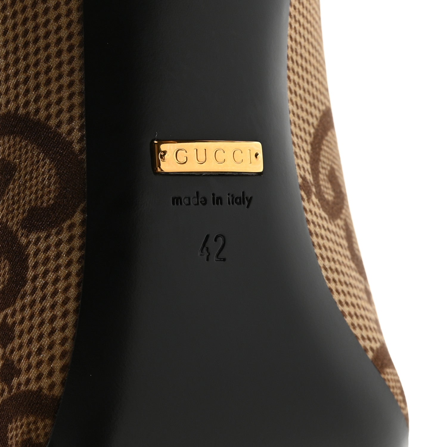 Balenciaga X GUCCI Jersey Maxi GG Monogram Crepe Knife Booties 42 Camel Ebony 7 of 7