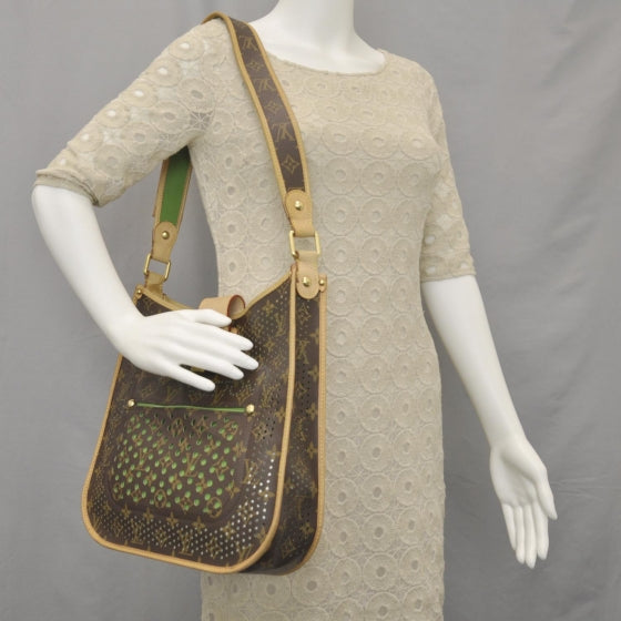 Monogram Perforated Musette Green