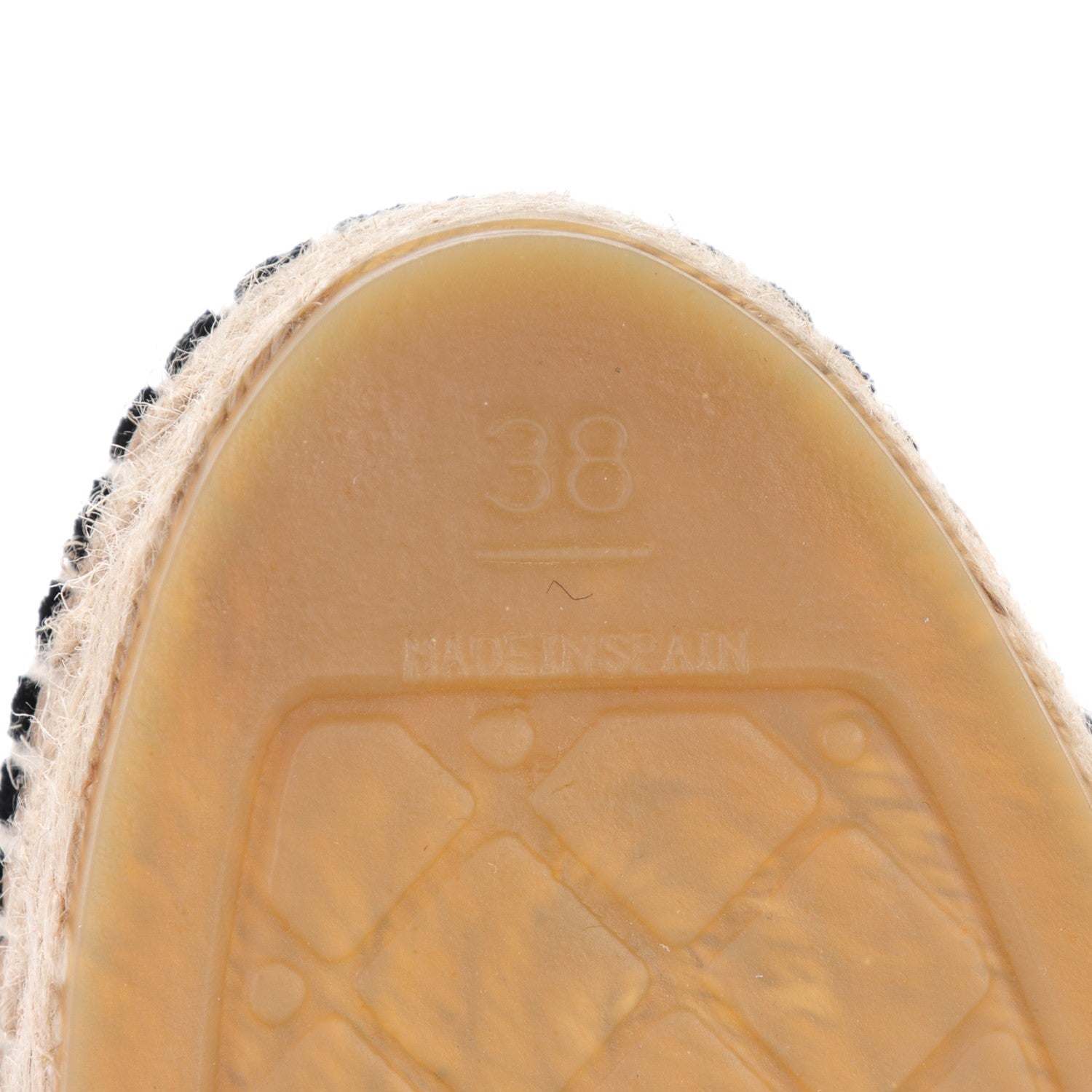 Chanel Tweed Velvet CC Espadrilles 38 Grey Black 6 of 8
