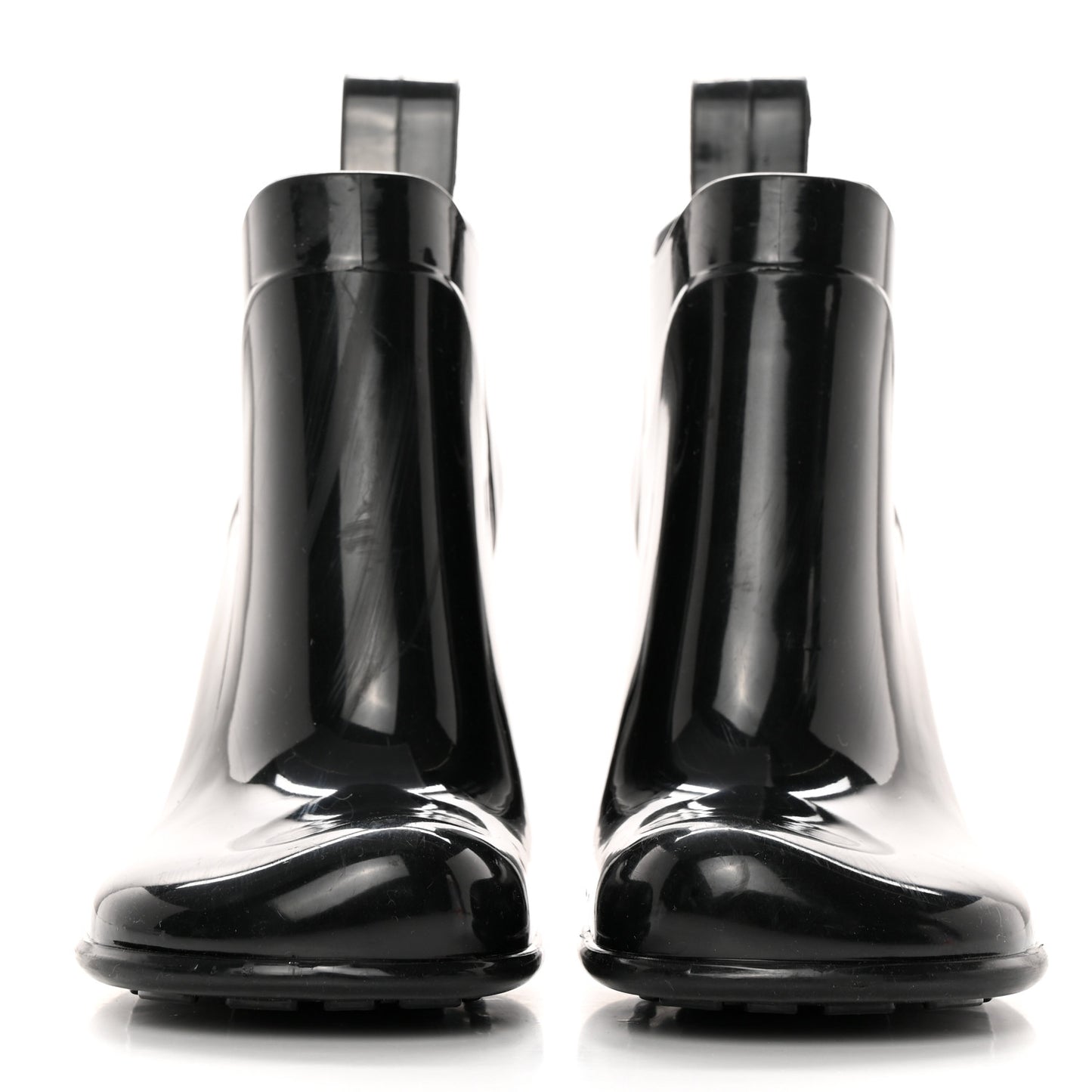 Rubber Shine Ankle Boots 36 Black