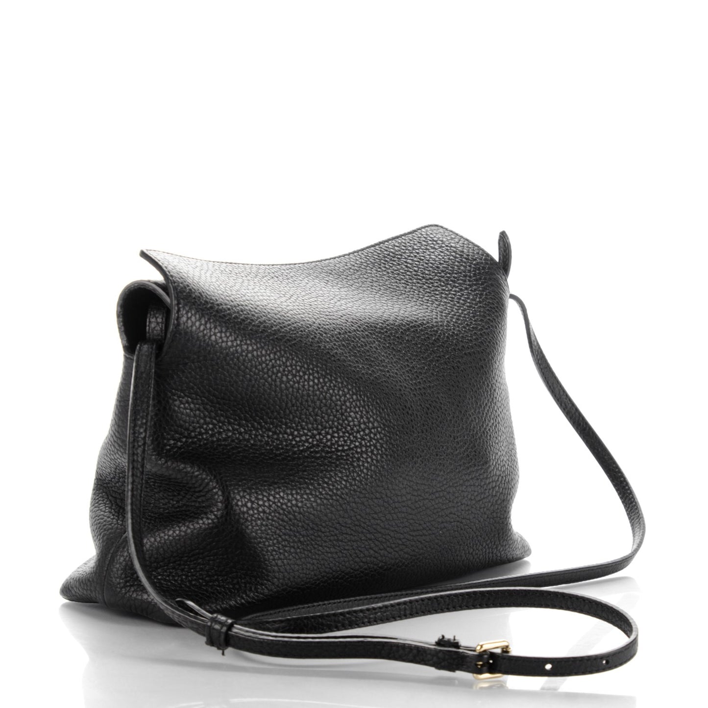 London Grainy Calfskin Small Leah Black