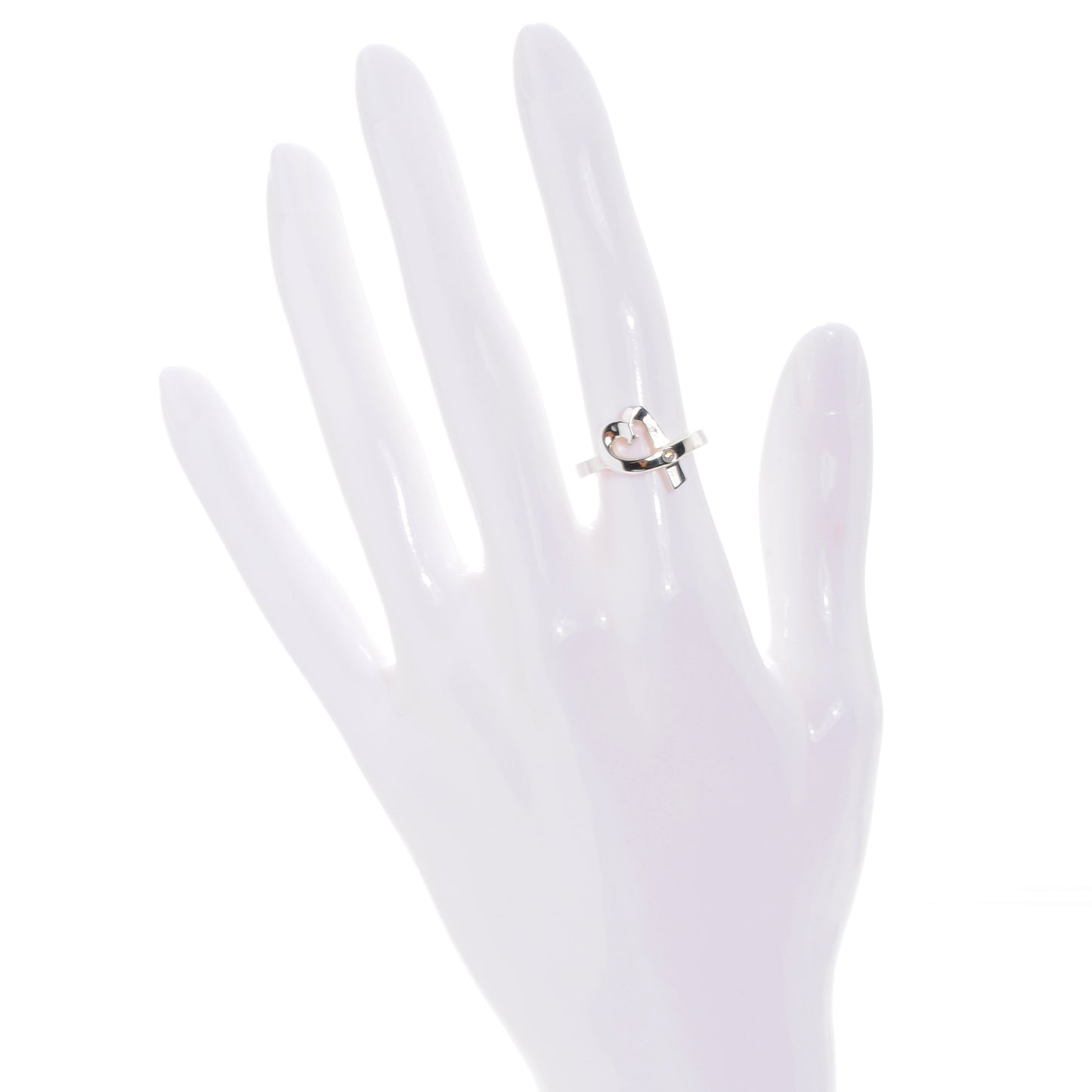 Sterling Silver Paloma Picasso Diamond Loving Heart Ring 5.5