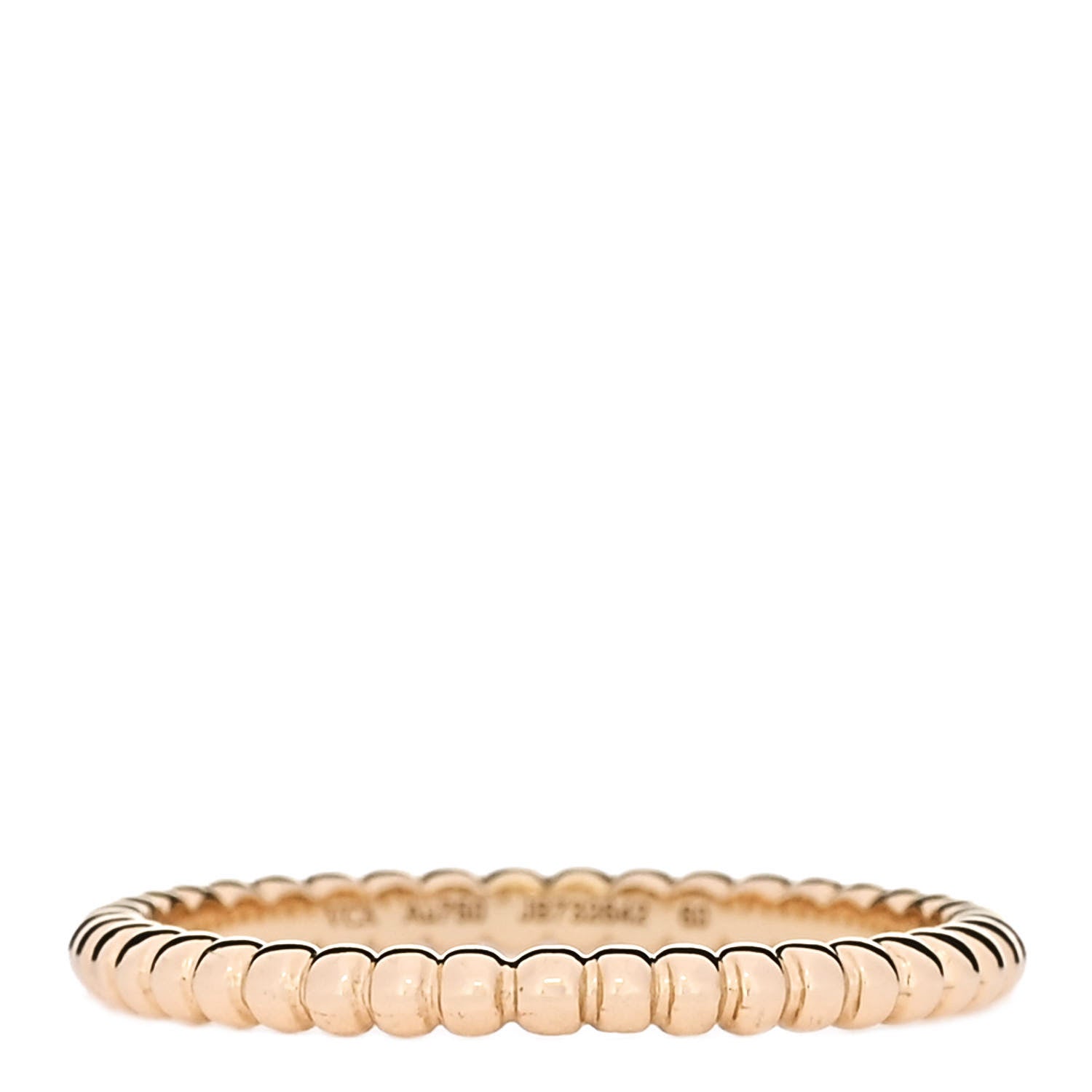 Van Cleef & Arpels 18K Yellow Gold Small Perlee Ring 60 9 1 of 5