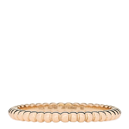 Van Cleef & Arpels 18K Yellow Gold Small Perlee Ring 60 9 1 of 5