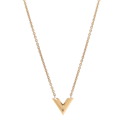 Louis Vuitton Essential V Necklace Gold 1 of 8
