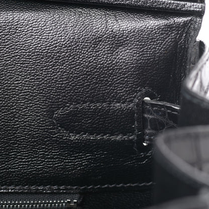Hermes Matte Niloticus Crocodile Birkin 30 Black 19 of 43