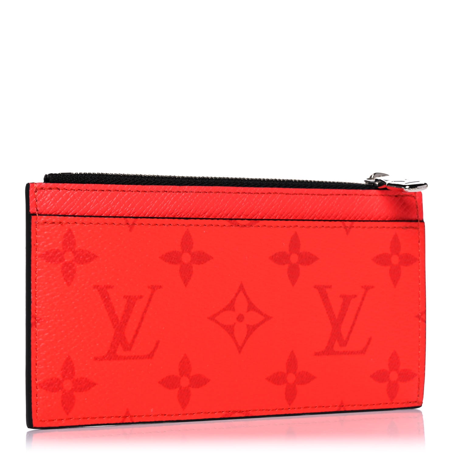 Louis Vuitton Taigarama Coin Card Holder Fire Red 3 of 8