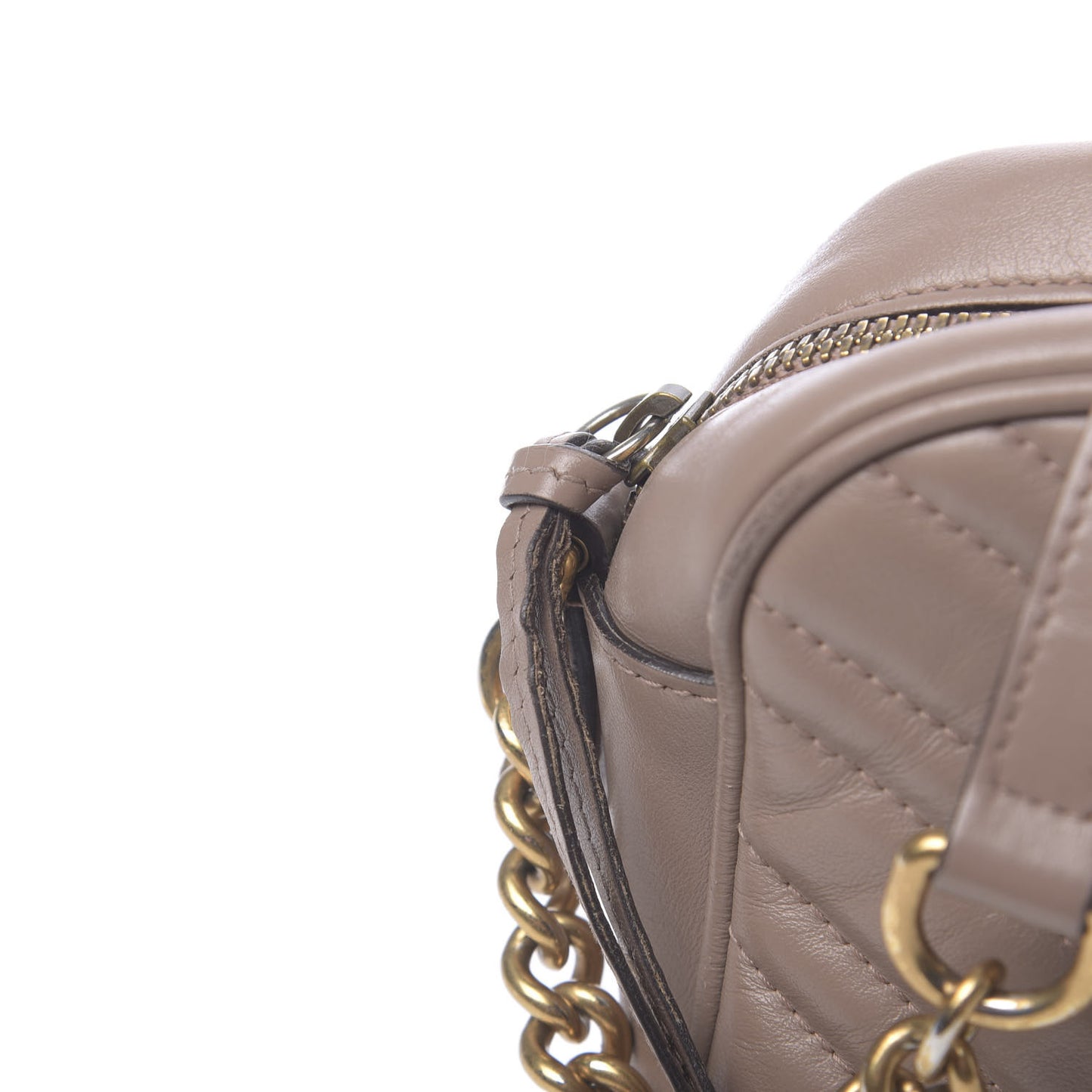 Calfskin Matelasse Small GG Marmont Chain Shoulder Bag Porcelain Rose