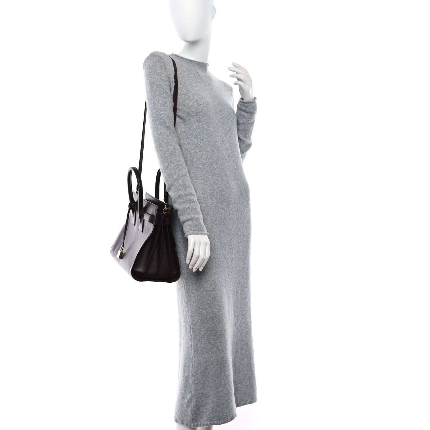 Saint Laurent Calfskin Small Sac De Jour Amarena 2 of 8