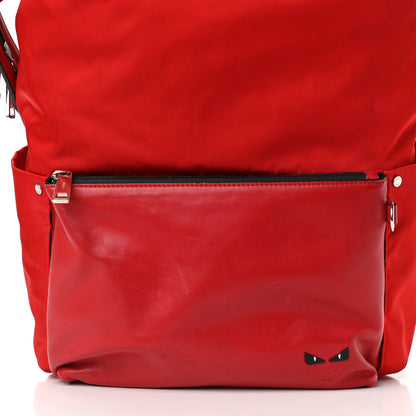 Fendi Nylon Vitello Backpack Red 8 of 16