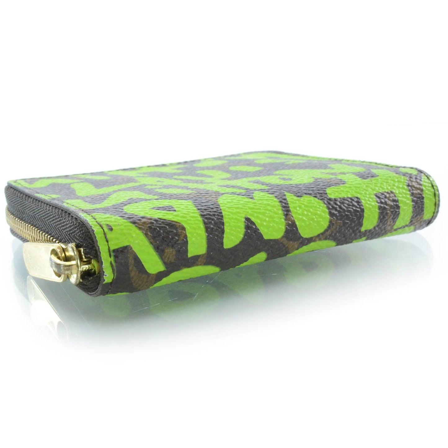 Monogram Graffiti Zippy Coin Purse Wallet Green