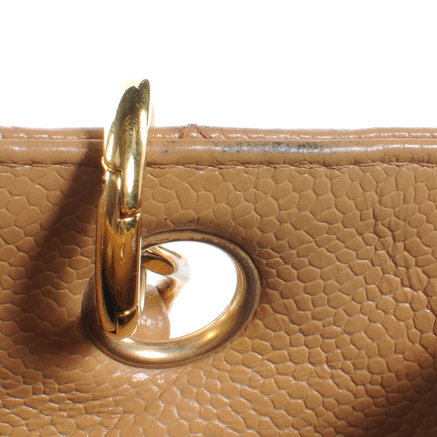 Caviar Petit Shopping Tote PST Beige