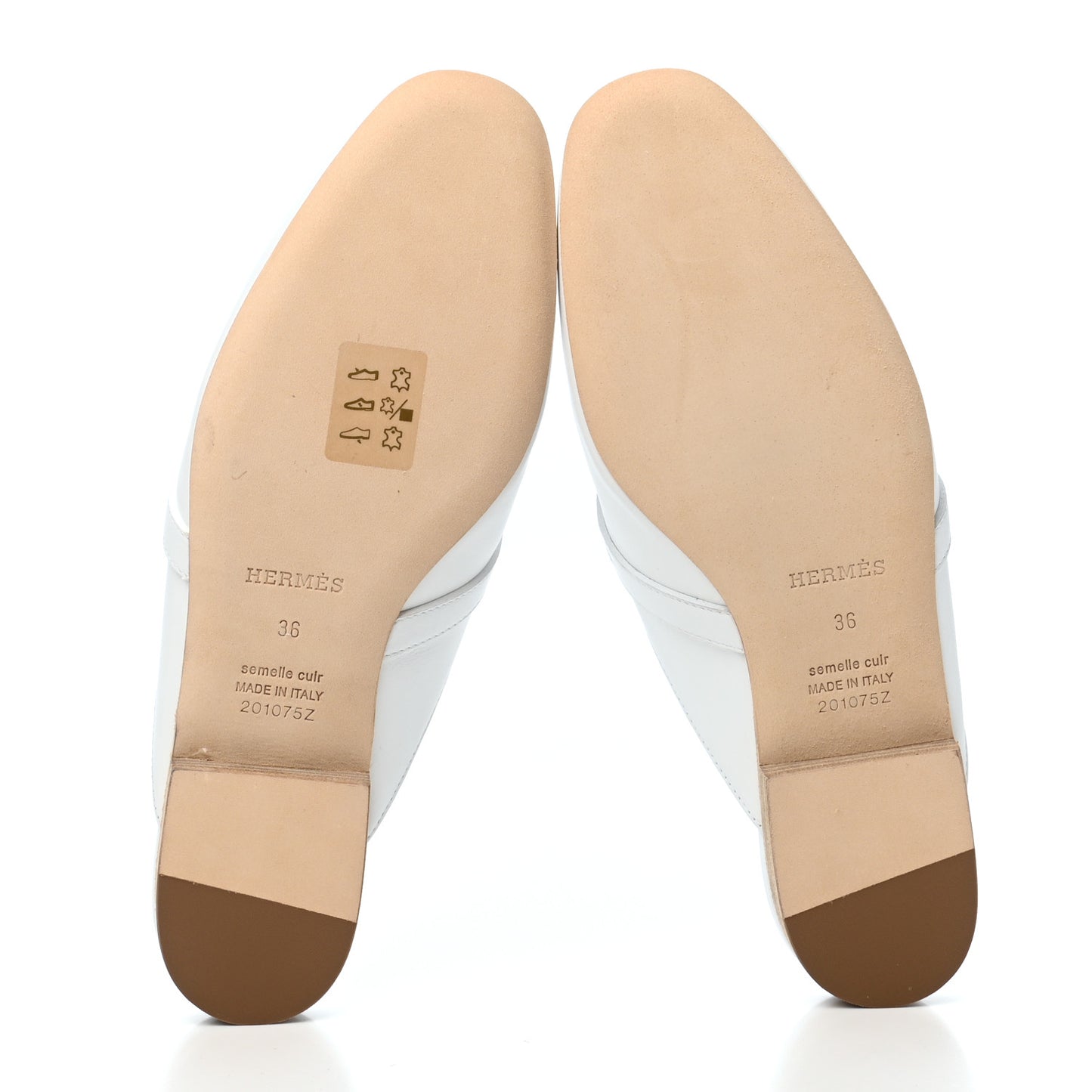 Calfskin Oz Mules 36 White