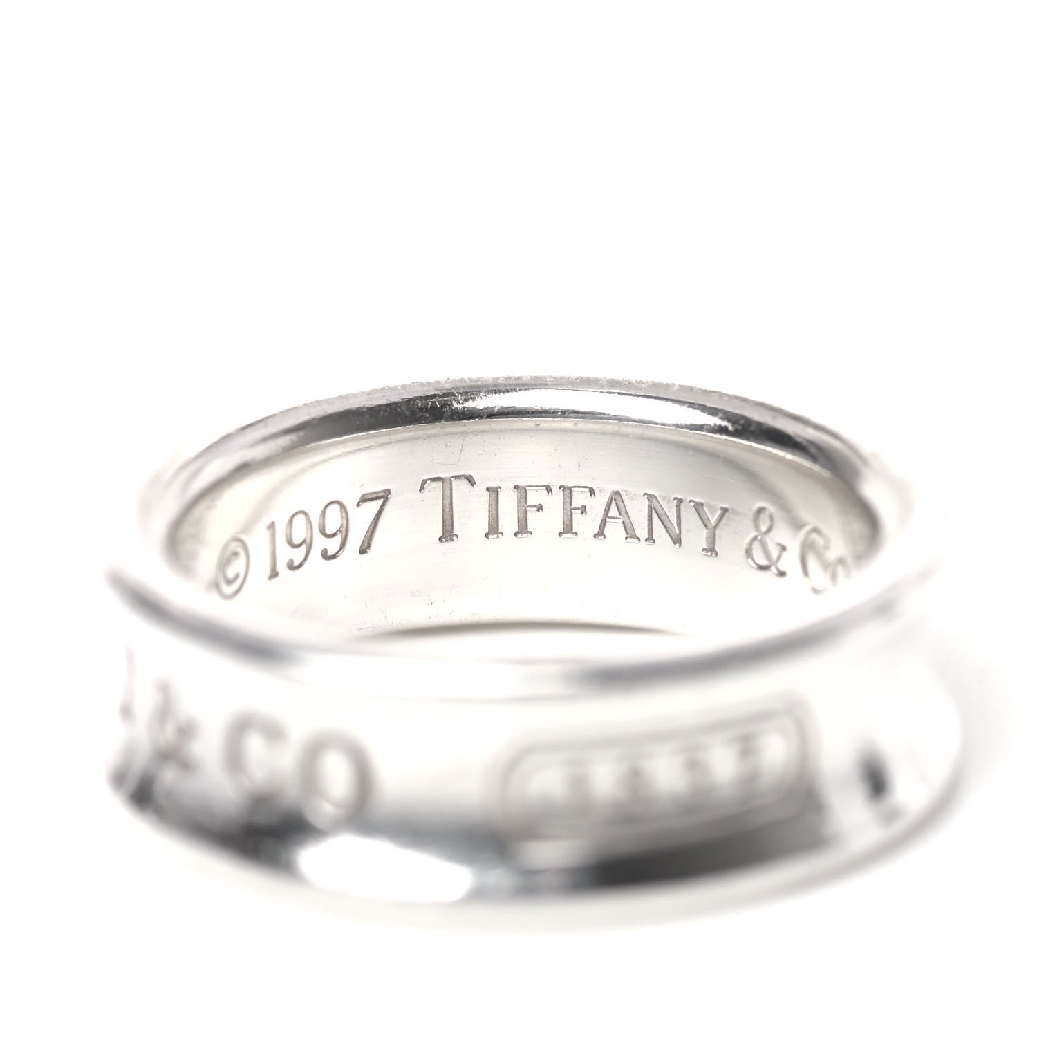 Tiffany Sterling Silver 1837 Band Ring 54 6.75 4 of 6