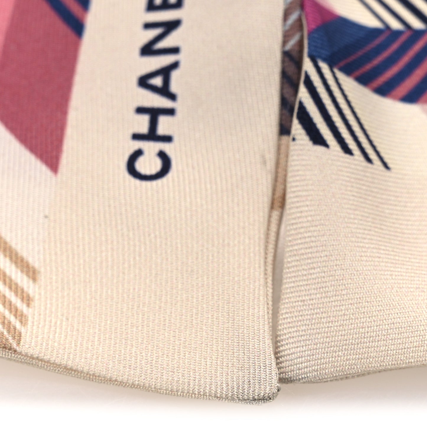 Silk CC Bandeau Scarf Purple Pink Multicolor