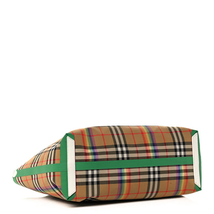 Burberry Vintage Rainbow Check Large The Giant Reversible Tote Antique Yellow 6 of 17