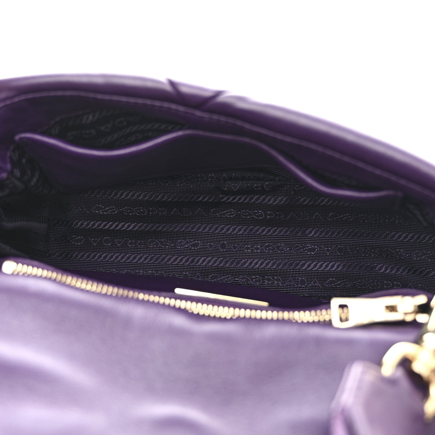 Prada Nappa Re-Nylon Triangle Quilted Patchwork System Flap Shoulder Bag Viola 5 of 10