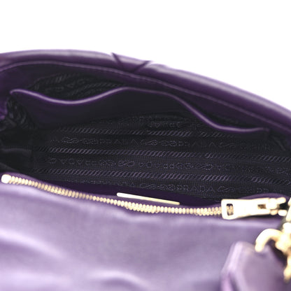 Prada Nappa Re-Nylon Triangle Quilted Patchwork System Flap Shoulder Bag Viola 5 of 10