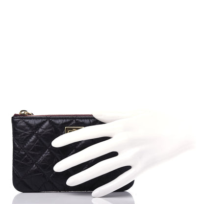 Chanel Aged Calfskin Quilted Small Reissue Cosmetic Case Black 2 of 8