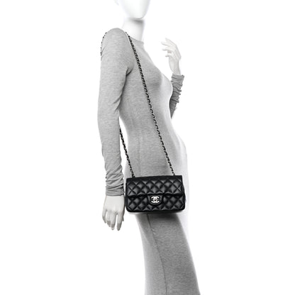 Chanel Lambskin Quilted Mini Rectangular Flap Black 2 of 10