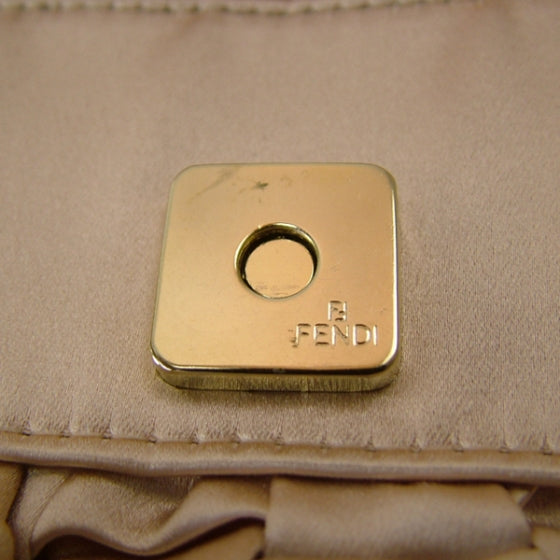 Satin Shantung Small Chef Shoulder Bag Pink