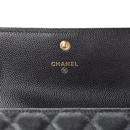Chanel Caviar Quilted Medium Boy Flap Wallet Black 6 of 9