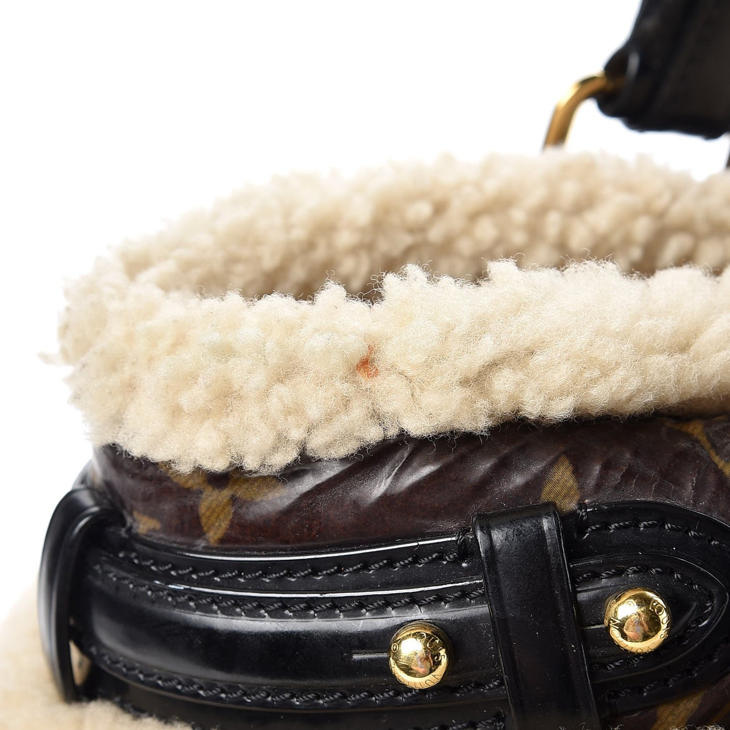 Patent Monogram Shearling Sac Thunder