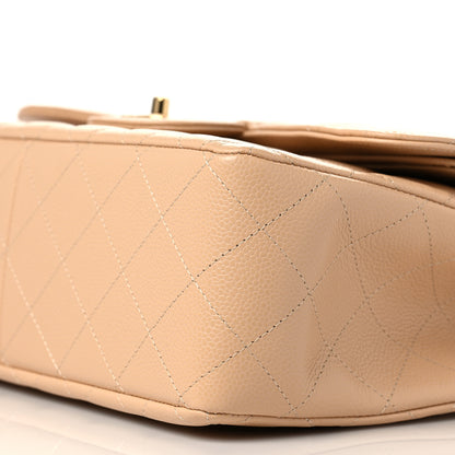 Chanel Caviar Quilted Jumbo Double Flap Beige 9 of 10