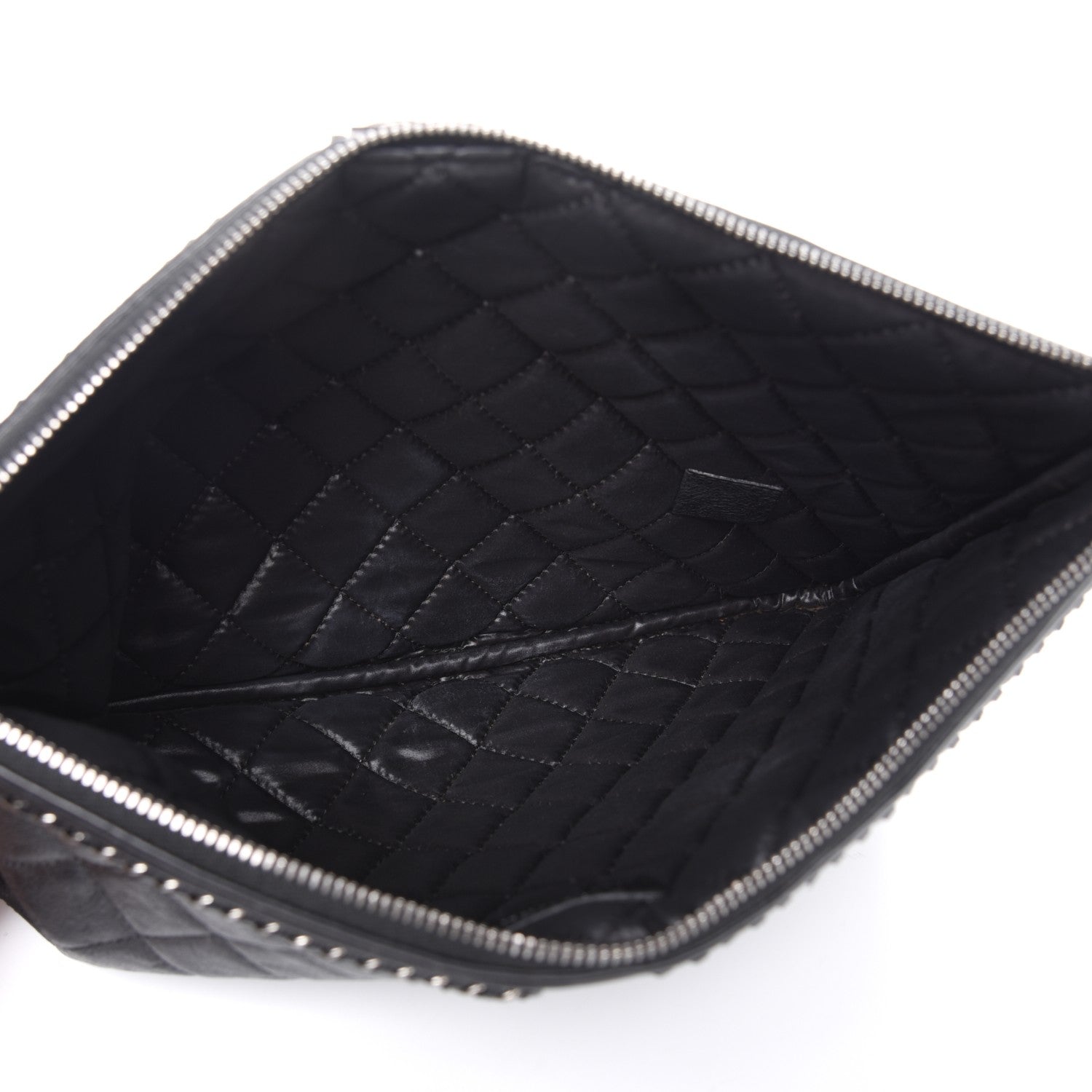 Chanel Calfskin Quilted Medium Boy Chain Around Cosmetic Case Black 8 of 9