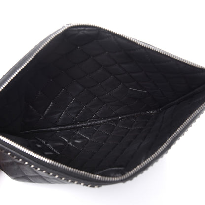 Chanel Calfskin Quilted Medium Boy Chain Around Cosmetic Case Black 8 of 9