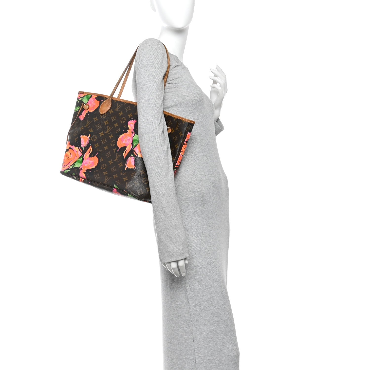 Louis Vuitton Monogram Roses Neverfull MM 2 of 11