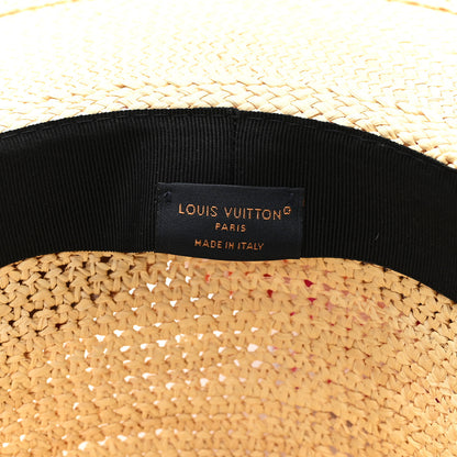 Louis Vuitton Raffia Monogram Tiles By The Pool Panama Hat Coral 9 of 9