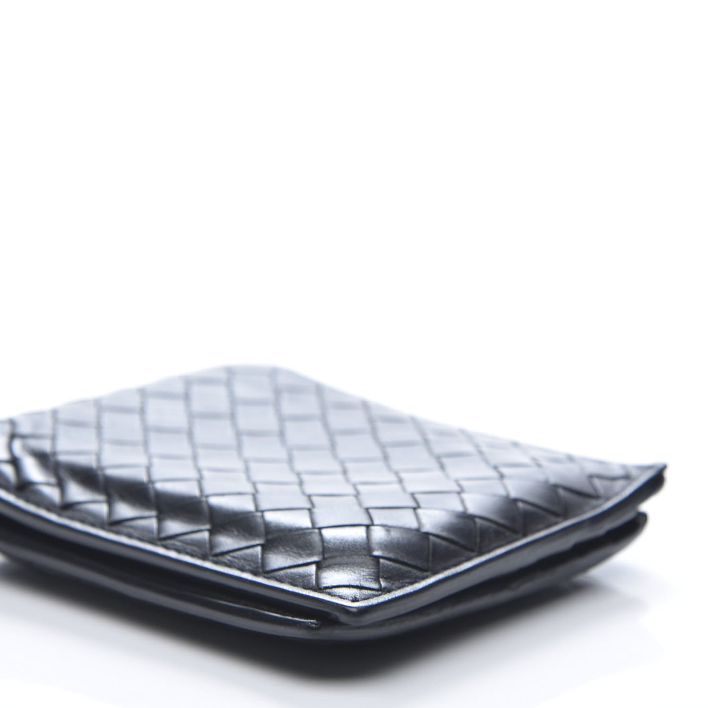 Nappa Intrecciato Bi-Fold Wallet Black