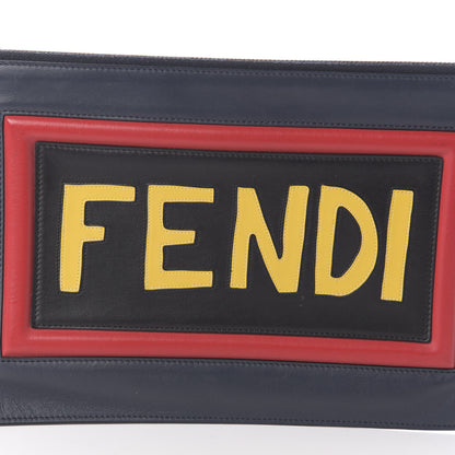 Fendi Calfskin Vocabulary Inlaid Pouch Multicolor 7 of 7