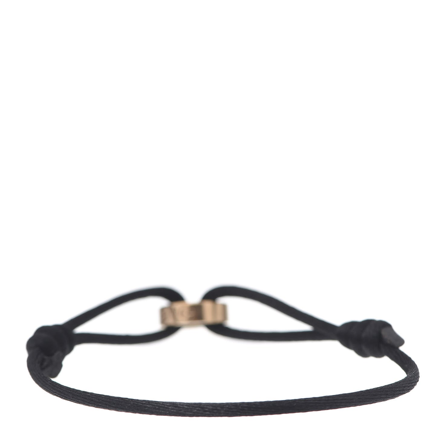 18K Pink Gold Charity LOVE Adjustable Cord Bracelet Black