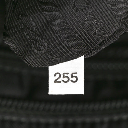 Prada Re-Nylon Nappa Triangle Medium Double Handled Tote Black 8 of 11