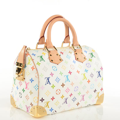 Louis Vuitton Monogram Multicolor Speedy 30 White 3 of 7