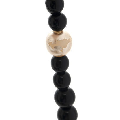 Chanel Ruthenium Resin Graduated Beaded Pearl CC Multi Strand Long Necklace Black 3 of 4