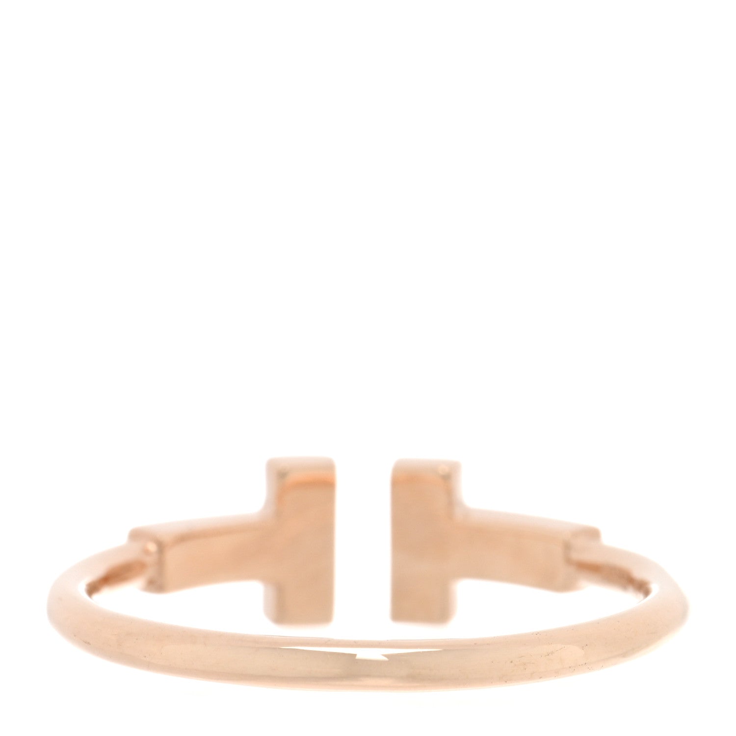 Tiffany 18K Rose Gold Diamond T Wire Ring 56 7.5 3 of 5