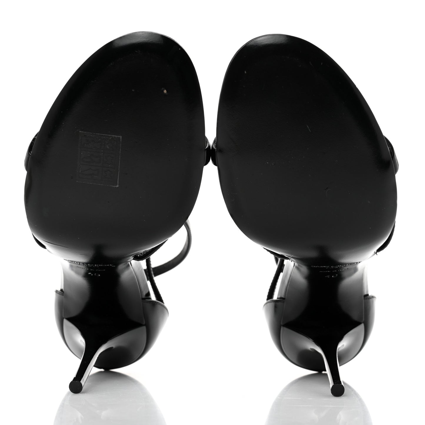Patent Cassandra 100 Ankle Strap Sandals 40 Black