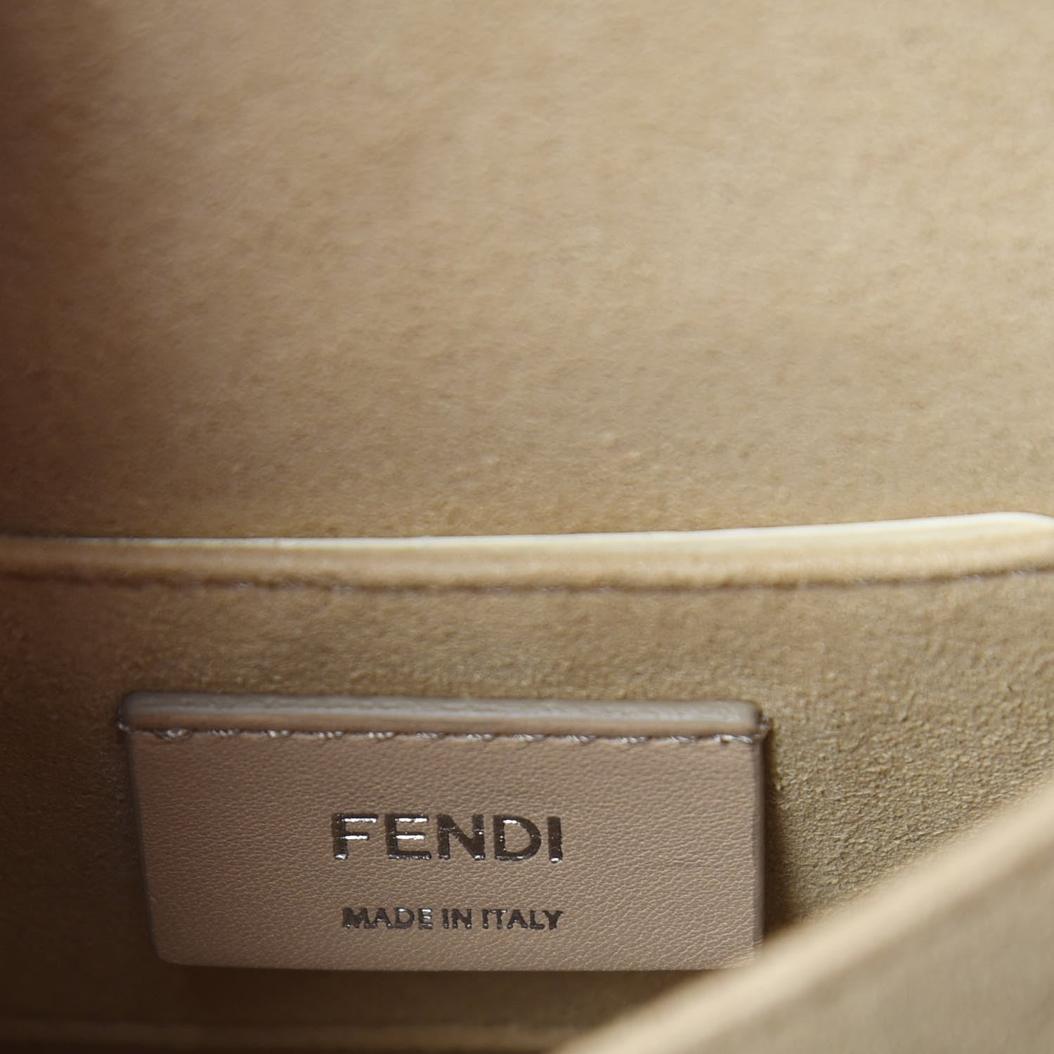 Fendi Vitello Shiny Nappa Bi-Color FF 1974 Lace Up Bow Embossed Small Kan I Shoulder Bag Maya Black Fragola 6 of 9