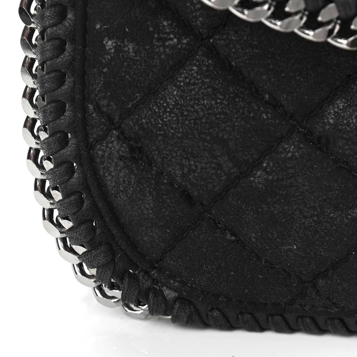 Stella McCartney Shaggy Deer Quilted Falabella Shoulder Bag Black 10 of 10