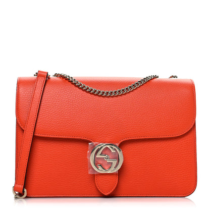 Gucci Dollar Calfskin Interlocking G Shoulder Bag Sun Orange 1 of 12