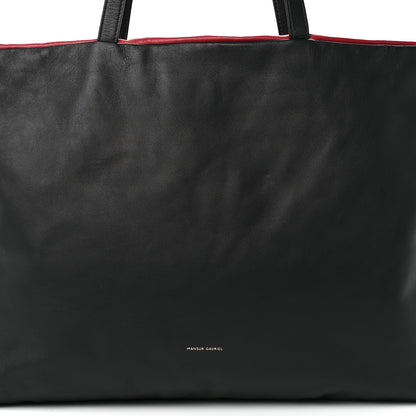 Mansur Gavriel Calfskin Reversible Pillow Tote Black Flamma 9 of 12