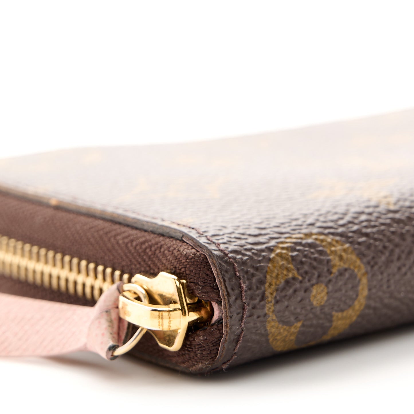 Monogram Clemence Wallet Rose Ballerine