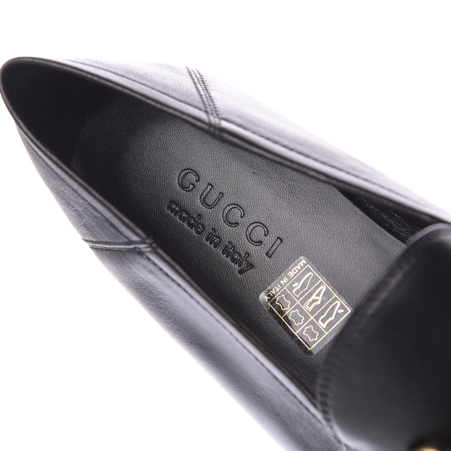 Gucci Lambskin Wolf Embroidered Mens Brixton Horsebit Loafers 8.5 Black 8 of 12