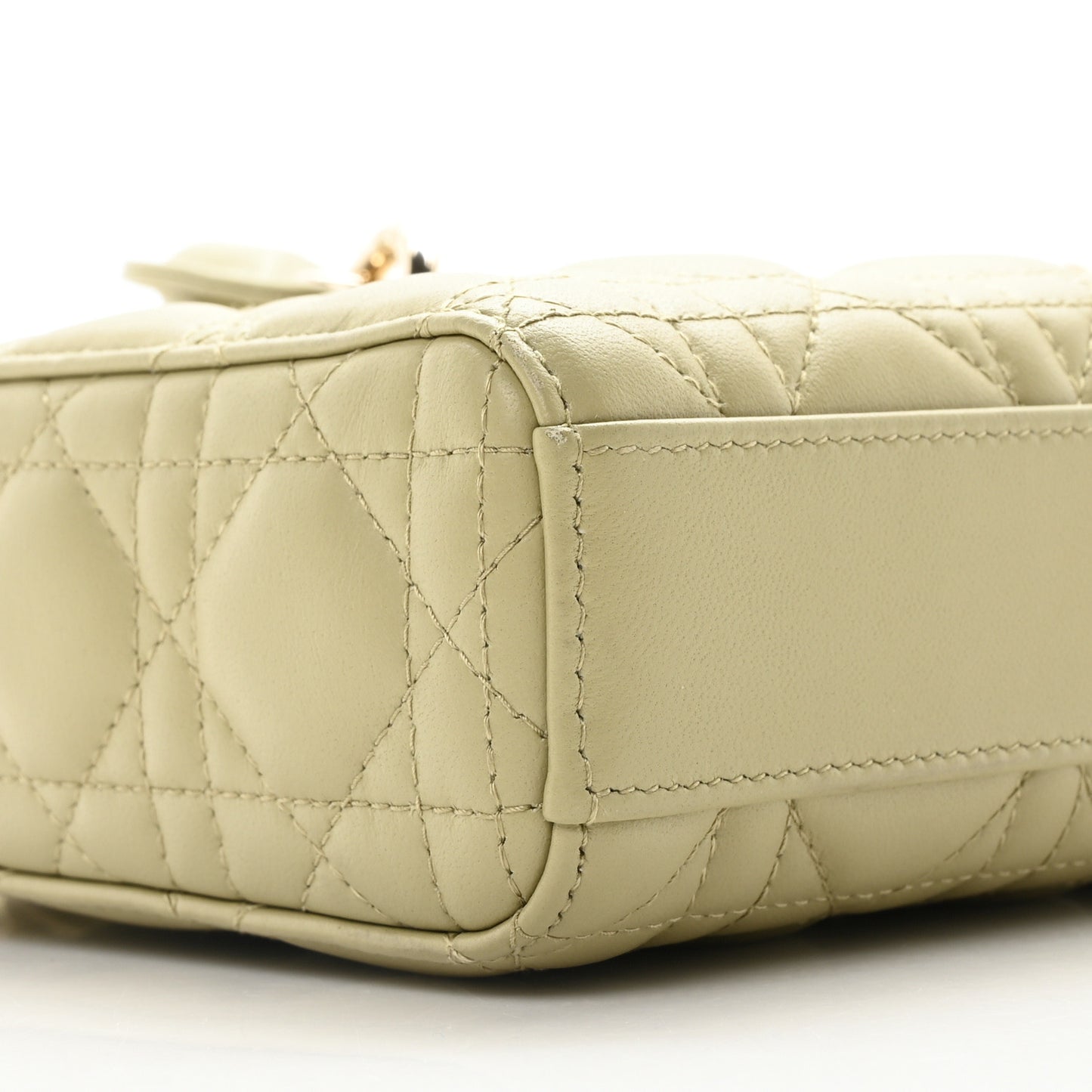 Lambskin Cannage Medium Lady D-Joy Pastel Peyote Green